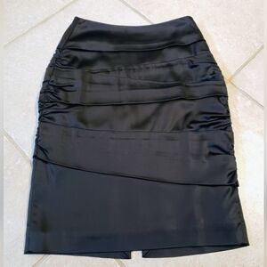 White House Black Market Black Satin Pencil Skirt 00